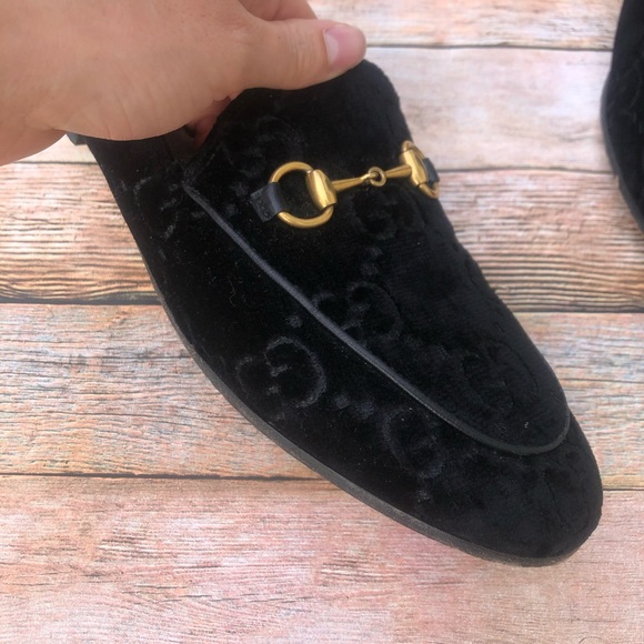 Gucci Jordaan GG Velvet Loafers - Picture 2 of 12